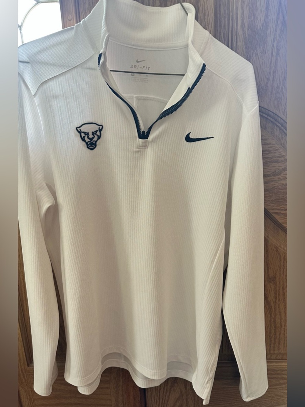 Nike LongSleeve Dri-FIT Quarter-Zip Pullover Athletics textured Pitt Panther NEW